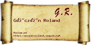 Góczán Roland névjegykártya